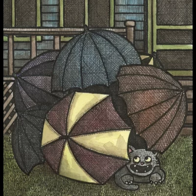 Umbrella Fort 8x10 Print