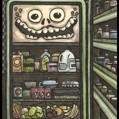 Fridge Monster 8x10 Print