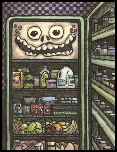 Fridge Monster 8x10 Print