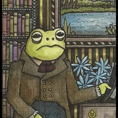 Frog Gentleman 8x10 Print