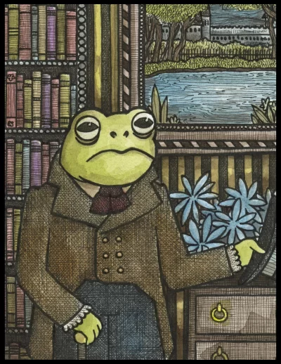 Frog Gentleman 8x10 Print