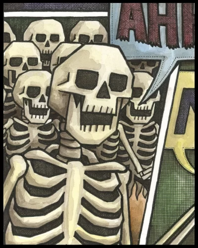 Skeleton Comic 8x10 Print