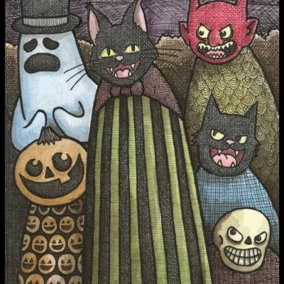 Cat Stripes 8x10 Print