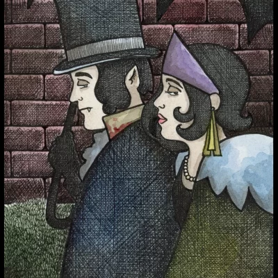 Vampire Couple 8x10 Print