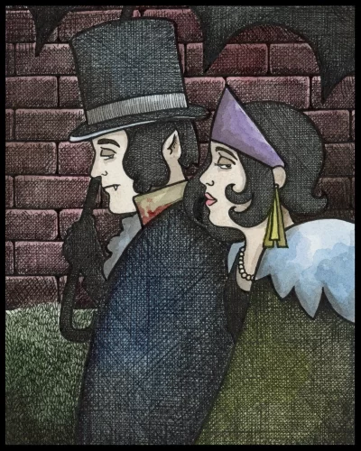 Vampire Couple 8x10 Print