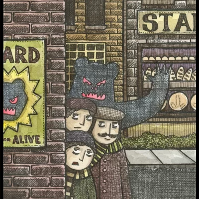 Bear Attack 8x10 Print