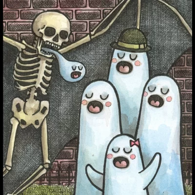 Ghost Singing 8x10 Print