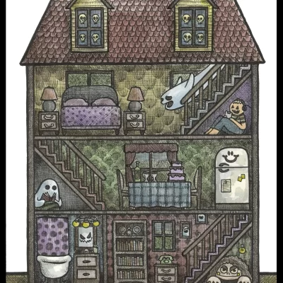 Haunted Dollhouse 8x10 Print