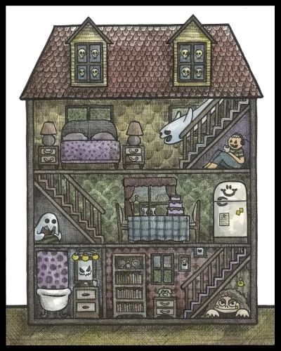 Haunted Dollhouse 8x10 Print