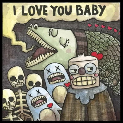 I love You Baby 8x8 Print
