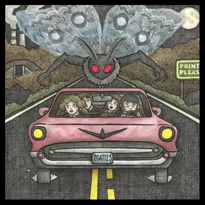Mothman III 8x8 Print