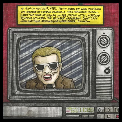 Max Headroom Incident 8x8 Print