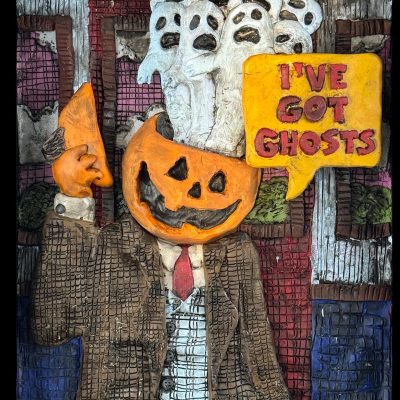 Clay-Pumpkin Got Ghosts 8x10 Print