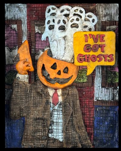 Clay-Pumpkin Got Ghosts 8x10 Print