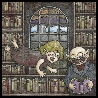 Vampire Books 8x8 Print