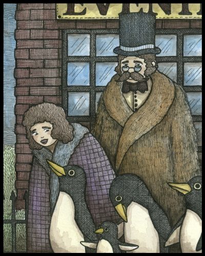 Penguin Town 8x10 Print