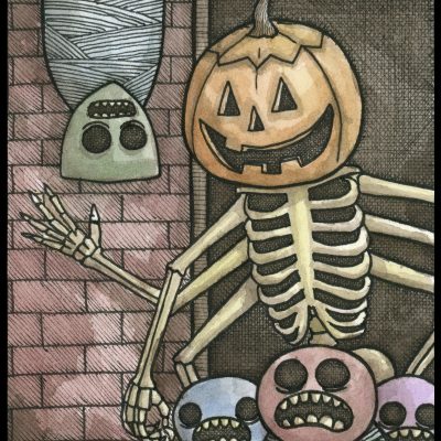 Spider Skeleton 8x10 Print